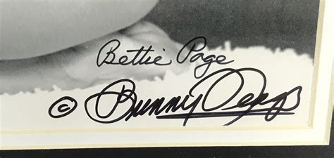 bettie page signed photo